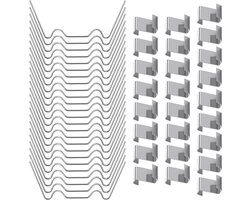 50 Stuks Kweekkas Clips voor Glas, RVS Glasbevestigingsclips voor Kassen, Vervangingsaccessoires voor Glazen Ramen en Kassen