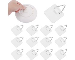 50 Stuks Plakplaat Hangers - Onzichtbare Wandsteunen voor Decoratieve Borden, Kunst en Borden Ophangen