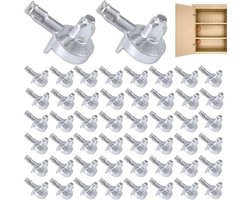 50 Stuks Plankpennen, Geschikt voor IKEA Billy Boekenkast (Artikelnummer 131372), Plankdragerpennen van Gelegeerd Materiaal Vervangende Kastpennen Boekenplankaccessoires (Zilver)