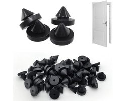 50 stuks rubberen deurdemper - Anti-botsingsgeluiddemper - Deurbuffer - Anti-botsing schokdemping - Metalen deur anti-botsing geluiddemper - Metalen Anti-Botsing Geluiddempers - Uitlaat deurdemper - Diameter 1/2 inch voor metalen frame - Zwart