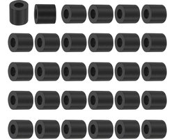 50 stuks rubberen sluitringen met gat, ID 10 mm OD 20 mm hoog 15 mm rubberen afdichting, rond, geluidsdemping, rubberen ringen, platte afdichting voor auto, motormontage