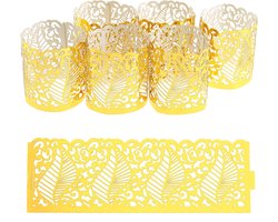 50 Stuks Theelicht Kaars Houders voor Votive Centerpieces - Decoratieve Laser Gesneden Papier Lampenkappen voor Bruiloft, Verjaardag en Baby Shower