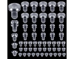 50 Stuks Transparante Rubber Buffers in 5 Maten - Silicone Noppen voor Glas, Meubels en Deuren - Anticollisie Oplossingen voor Tafelbladen en Lades