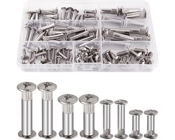 50 Stuks Verbindingsschroeven en Bouten voor Meubels - M4/M6 - Nikkel