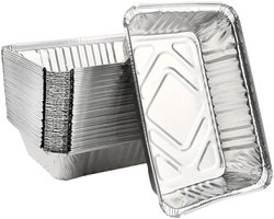 50 stuks wegwerp bakvormen - aluminiumfolie vetopvangbak - lekbakvoering - aluminium bakvorm - aluminium grillpan - geschikt voor barbecue, strand, kamperen, picknick, feest - zilver