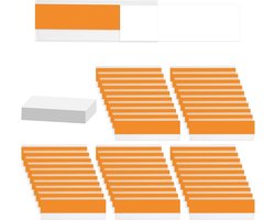 50 Stuks Zelfklevende Transparante Labelhouders van 7.5 x 2.5 cm voor Supermarkten, Scholen en Bibliotheken met Witte Papierlabels voor Prijsaanduiding en Organisatie
