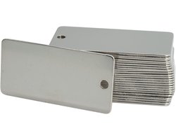 50 Stuks - zilver - 50*25 mm - RVS - Plantenlabels - Plant Etiket - Plant Etiketten - Blanco Etiket Tuinieren - Metalen label - Plantenlabel - Boomlabels - Tuinlabellabel Buiten