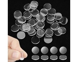 50 transparante rubberen bureaubladmatten, antislip bureaubladmatten, geschikt voor glazen tafelbladen, fotolijsten, meubels, keukenkastjes, 2 cm diameter, 3 mm dik (rond)