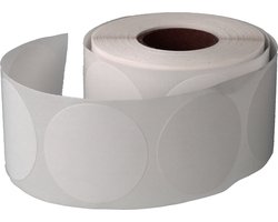 500 Etiketten Rond Wit Stickers 35 mm op Rol - Label Blanco Stickers Gekleurd - Sluitzegel - Dappaz