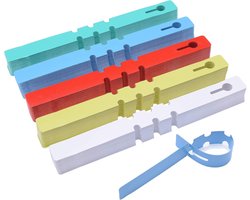 500 stuks - planten Labels - planten etiketten - plantenlabels - steeketiketten tuin - omwikkelbare verstelbare hanglabels - voor planten bomen - waterdichte labels van plastic - voor kwekerijen - groot schrijfoppervlak - 21 x 2 cm - 5 kleuren