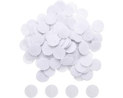 500 stuks ronde viltcirkels, 10 mm, voorgesneden vilten pads van vliesstof, mini-viltcirkels voor naaiprojecten, knutselwerk, wit