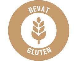 500x Bevat Gluten Allergenen sticker 20mm | Diepvriesbestendig | Voedseletiket | HACCP voedselveilig | verwijderbaar zonder residu | Duurzaam FSC Gecertificeerd en 40% biobased lijm