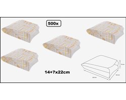 500x Broodzak Take away enjoy too 14+7x22cm vetvrij papier - Brood baguette hotdog take away food snacks