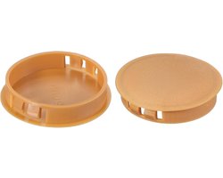50mm Plastic Hole Plugs - 20Pcs Countersunk Type Round Hole Plugs Cover Click Hole Tube voor Tafel - Keuken - Kast - Meubels - Oranje-Geel