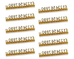 50PCS digitale prijskaartjes 3D metalen rekken verstelbare prijsblokset voor winkelpresentatie, sieraden, horloges en kantoorartikelen, gouden prijsmarkeringen