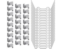 50Pcs Greenhouse Clips voor Glas - RVS Glasklemmen - Vervangingsaccessoires voor Glazen Kassen