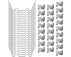 50Pcs Greenhouse Clips voor Glas - RVS Glasklemmen - Vervangingsaccessoires voor Glazen Kassen