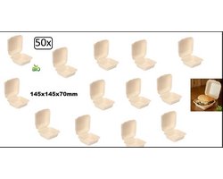50x Hamburger box bruin next generation - composteerbare afbreekbaar suikerriet hamburger bak food eten milieu