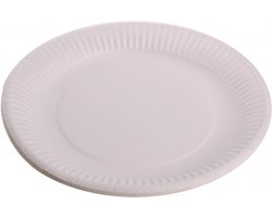 50x Kartonnen bordjes wit 23 cm - Wegwerp borden - Feest/verjaardag/BBQ borden