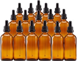 50x Pipetflesjes 100ml - Glazen Flesje met Pipet - 100 ml Pipetflesjes met Garantiesluiting