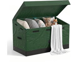 530L Tuinbox - Waterdichte Kussenbox met Handgrepen - Buiten Tuinkast - Veelzijdige Opbergbox voor Terras, Balkon & Garage - Groen - NAIZY