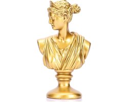 5,9 inch Grieks standbeeld van Diana - Aphrodite standbeeld en sculptuur - klassieke Romeinse buste - Griekse mythologie sculptuur voor woondecoratie - unieke decoratieve buste