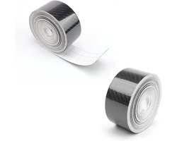 5D Zelfklevende Film voor Buiten - 2 Rollen Carbon Film 3 cm x 10 m - Zwart Matte Auto Folie, Stickers voor Auto's, Computers en Meubels