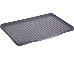 5Five Afdruipmat/afdroogmat grijs - 46 x 28 cm - kunststof - Afdruiprek accessoires