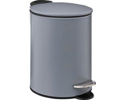 5Five Afvalemmer Stijlvol & Compact - Softclose - 3L - Beton Grijs