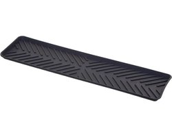 5Five Afwas afdruipmat/droogmat keuken smal - anti-slip- rubber - grijs - 10 x 40 cm - opvouwbaar