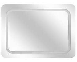 5Five Badkamer wandspiegel LED - Op batterijen - zilver - 65 x 49 cm - rechthoek