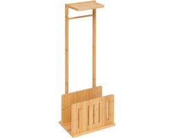 5Five Bamboe Toiletpapierhouder met reservehouder tot 6 rollen - 31x21x82cm - Beige