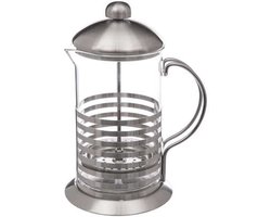 5Five Cafetiere French Press koffiezetter - koffiemaker pers - 800 ml - glas/rvs - Koffiezetapparaat voor verse koffie - 16 x 12 x 22 cm