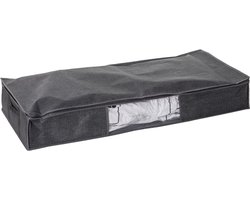 5Five Dekbed/kussens opberghoes - antraciet grijs - met vacuumzak - 100 x 45 x 15 cm