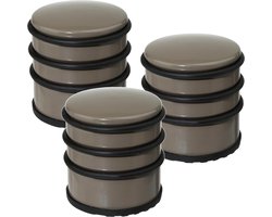 5Five Deurstopper - 5x - taupe - 7 x 7,5 cm - metaal - deurstop
