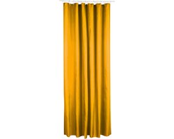 5Five Douchegordijn - geel - polyester - 180 x 200 cm - inclusief ringen - Voor bad en douche