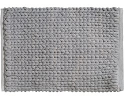 5Five extra dikke kabels Badmat - betongrijs - 50 x 75 cm - Badkamer kleedjes - dikte van 2.2 cm