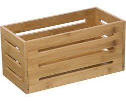 5Five Fruitkisten opslagbox - open structuur - lichtbruin - hout - L31 x B15 x H15 cm - Decoratie huis en tuin - Kisten/kistjes