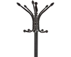 5Five hal en kantoor kapstok - staand - zwart - metaal / kunststof - 14 haken - 37 x 180 cm