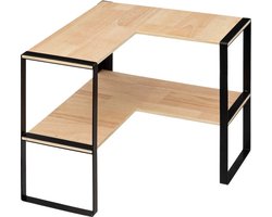 5Five Keukenrek aanrecht organiser - metaal - hout - 40 x 40 x 35 cm - opbergrek