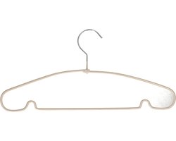 5Five Kledinghangers - Voordeelset van 10x stuks - metaal - taupe - 39 x 19 cm - Kledingkast kleerhangers