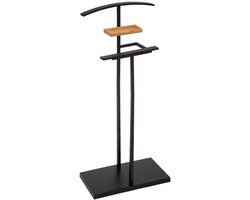 5Five Kledingrek Dressboy - Colbert/Jas en broek hanger - staand model - bamboe/metaal - zwart - 45 x 114 cm