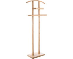 5Five Kledingrek Dressboy - Colbert/jas hanger - staand model - bamboe hout - lichtbruin - 44 x 22 x 113 cm