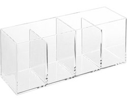5Five Make-up organizer 4 vakken - 22 x 7 cm - kunststof - Nagellak houder - Make-up houder - Organizers