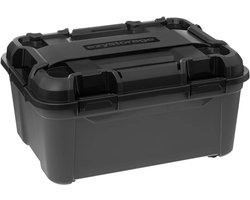 5five Opberg box - waterdicht - zwart - 120 liter - 76 x 40 x 58cm - kunststof - met deksel - outdoor - tuin
