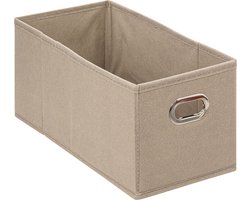 5Five Opbergmand linnen beige - 15 x 31 x 15 cm (S) - Opvouwbaar