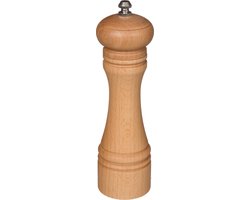 5Five Pepermolen/zoutmolen - hout - beige - H22 cm - Pepermaler/zoutmaler - Kruiden en specerijen vermalers
