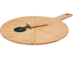 5five Pizza Snijplank met Pizzames - Hout - Ø 37cm