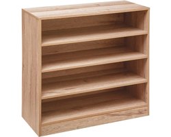 5Five Schoenenkast voor 12 paar schoenen - bruin - 67,5 x 68 cm - hout - Schoenen opbergen - Schoenenrek