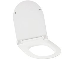 5Five Toiletbril Brilliant - wit - kunststof - universeel model - soft close systeem